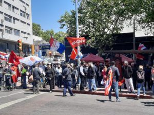 Caravana de la Coordinadora de Sindicatos de Ancap