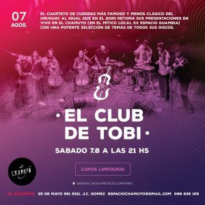 El Club de Tobi retoma sus presentaciones en vivo en El Chamuyo