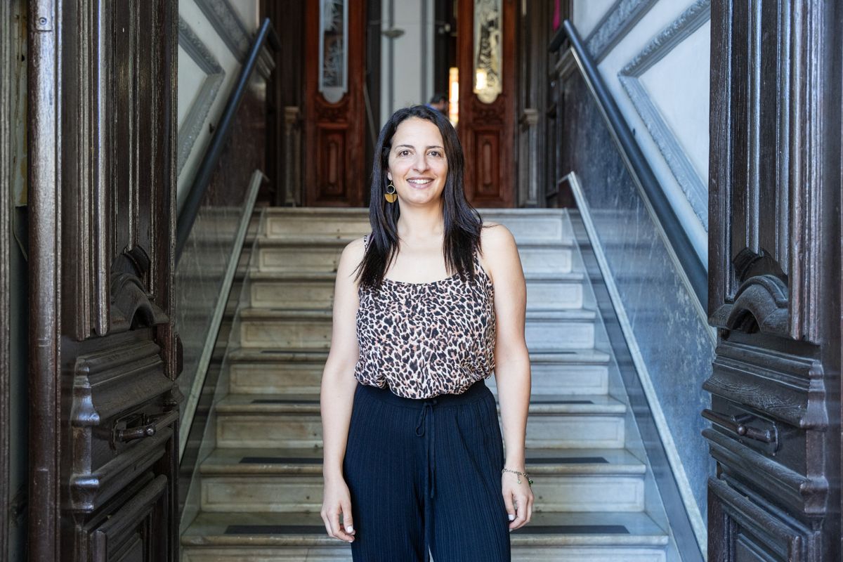 Lorena Bossi Dirigente de Fuecys y Presidenta de STCS Uruguay (Foto Meri Parrado)