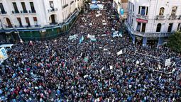 Marcha universitaria en Argentina.