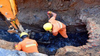 Obras de saneamiento.