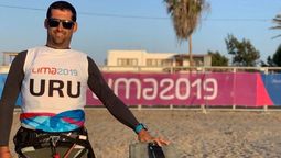 altText(Nicolás Landauer aseguró la medalla de plata en la clase Foiling Kite de vela)}