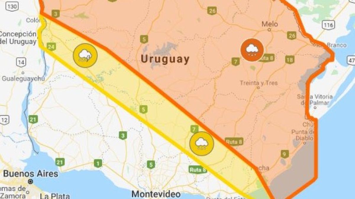Meteorología: Alerta naranja y amarilla en varias zonas del país por lluvias y tormentas