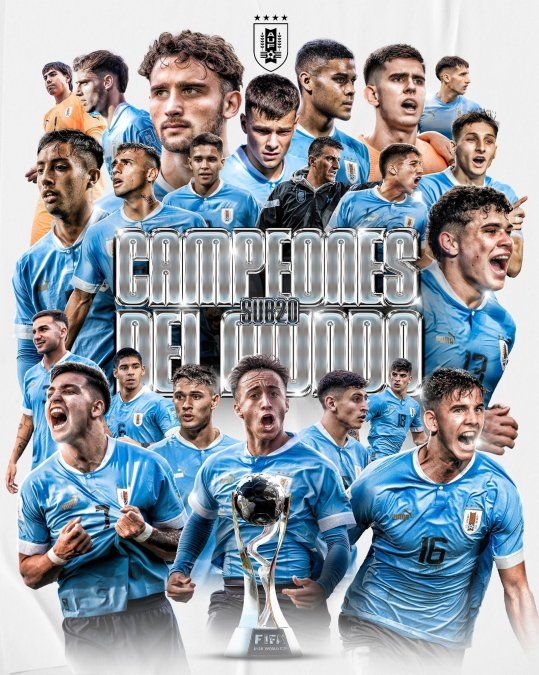 Uruguay campeón del Mundo Sub-20; las piezas que puede utilizar