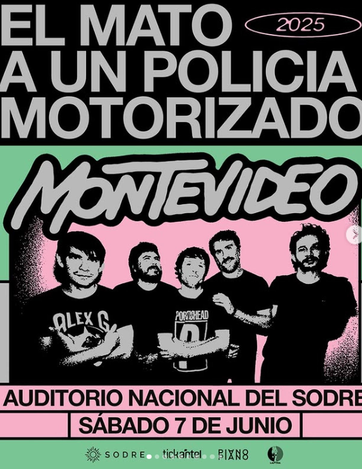 Él Mató a un Policía Motorizado vuelve con su música a Uruguay el 7 de Junio