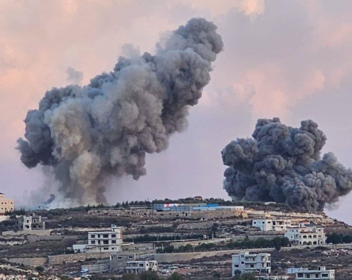 Intenso bombardeos de Israel este lunes en el sur del Líbano.