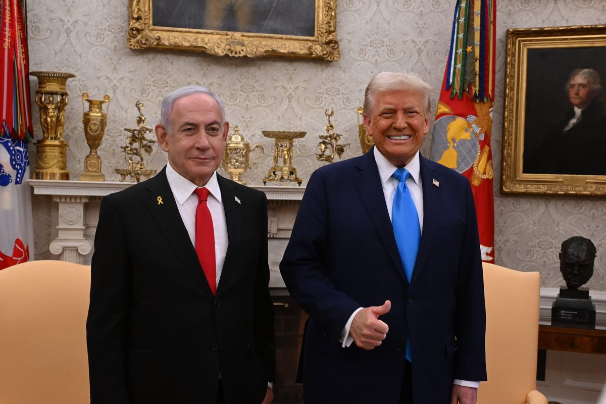 Benjamín Netanyahu y Donald Trump en la Casa Blanca.