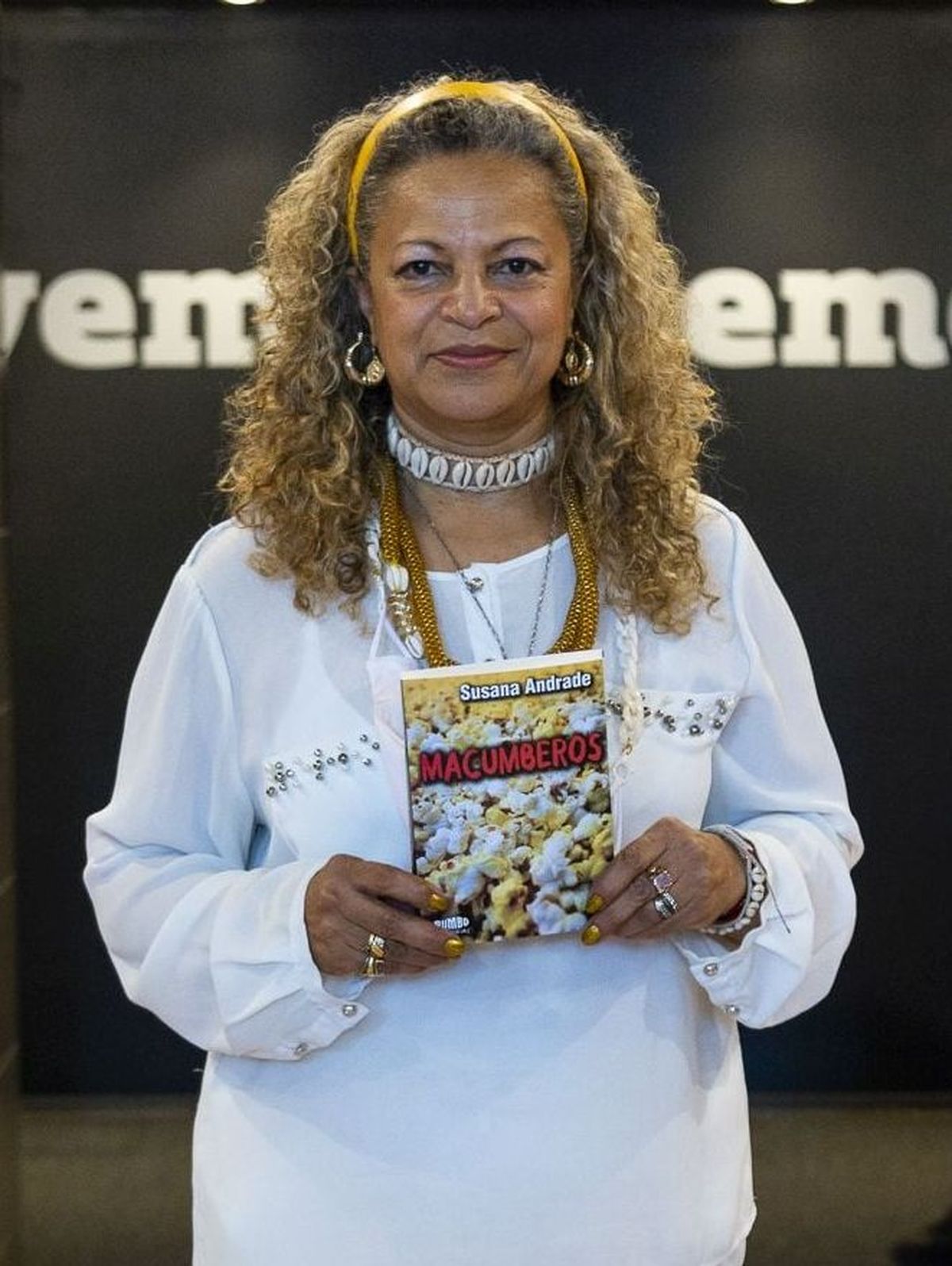 Susana Andrade durante la presentaci&oacute;n del libro "Macumberos".&nbsp;