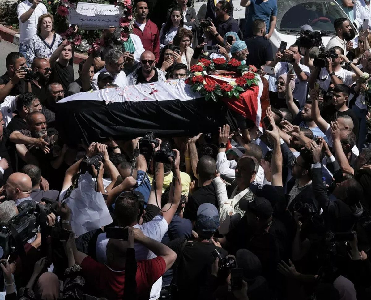 El funeral de la periodista Shireen Abu Akleh fue escenario de violencia.