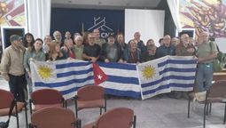 Los integrantes de la brigada fueron despedidos por el presidente del Pit-Cnt, Marcelo Abdala.