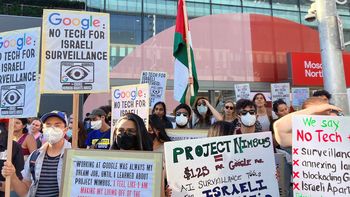 Protesta de trabajadores de Google.  