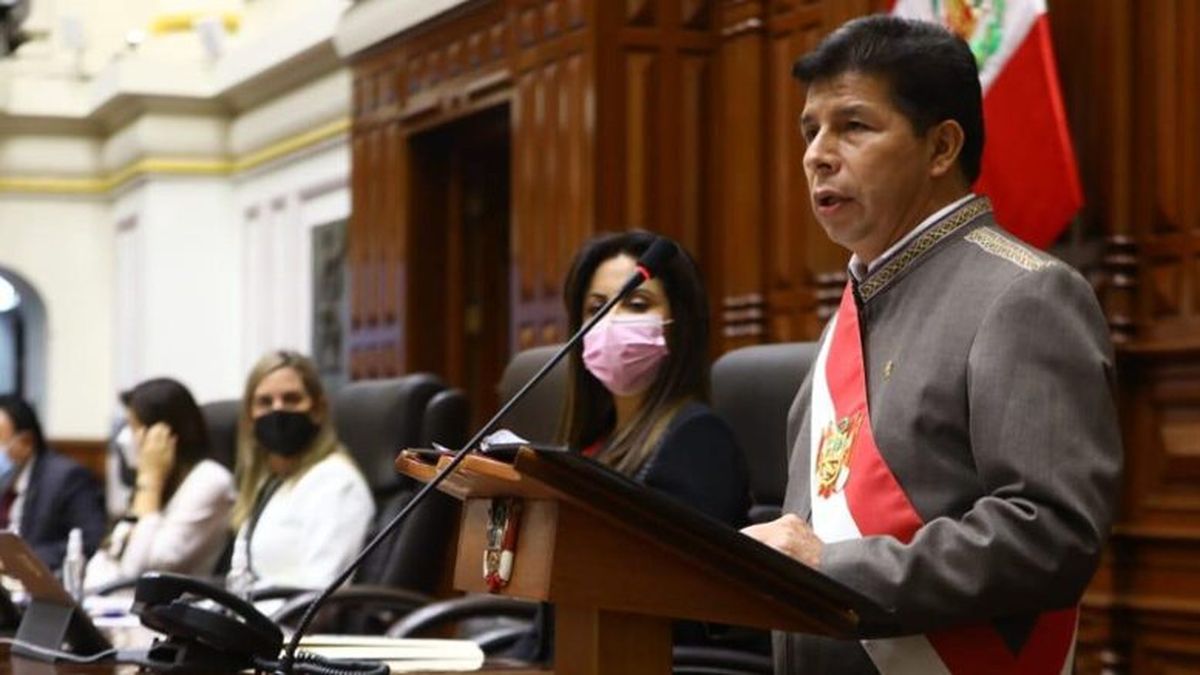 Pedro Castillo en el Parlamento de Perú. Foto de archivo.