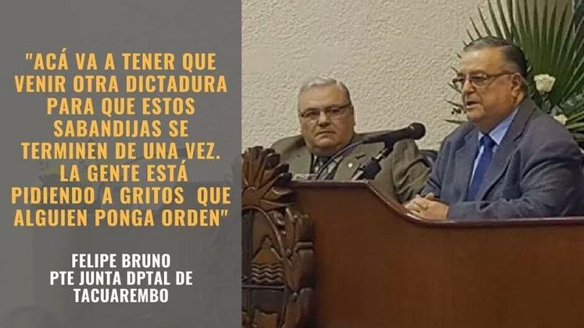 Dirigente blanco de Tacuarembó reclama una nueva dictadura