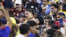 altText(Giménez explicó por qué subió a la tribuna para enfrentarse a hinchas colombianos)}