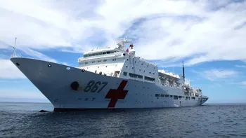 El Parlamento autorizó el ingreso del buque hospital chino.