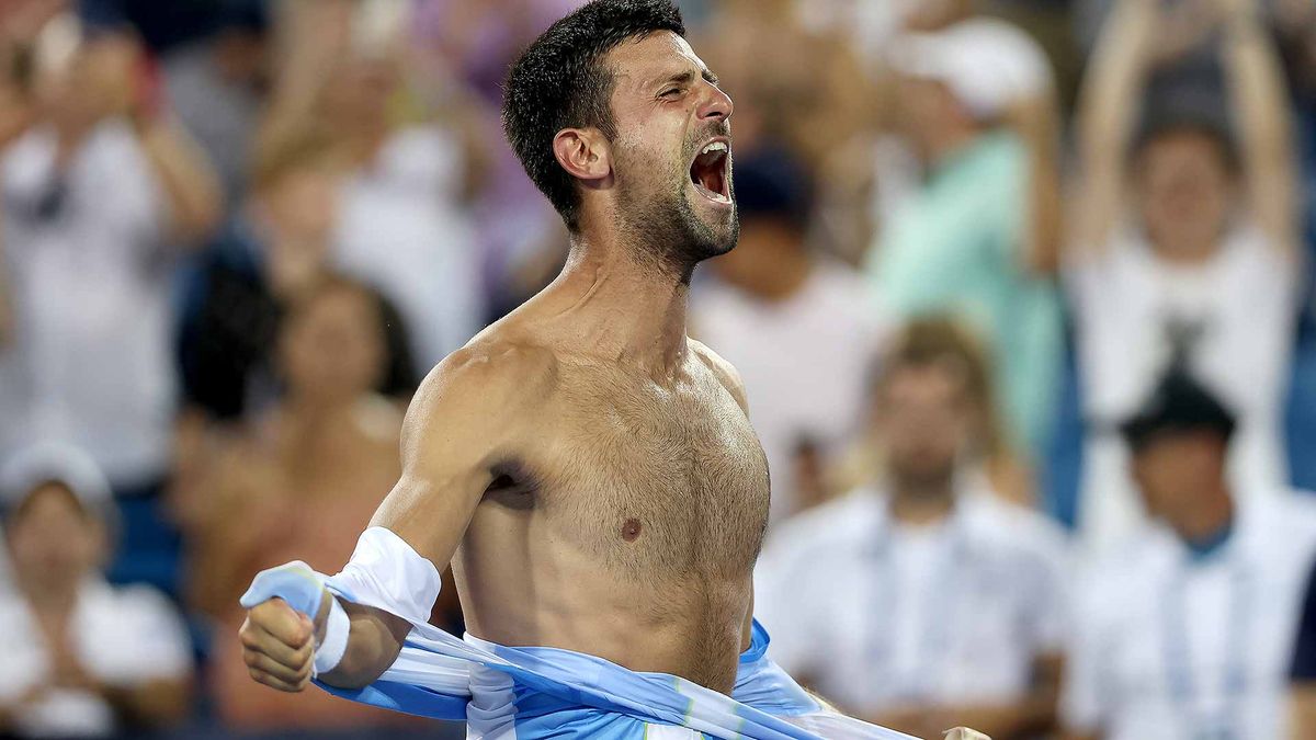 El alocado festejo de "Nole" tras ser campe&oacute;n.