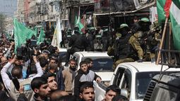Combatientes de Hamas en Gaza.