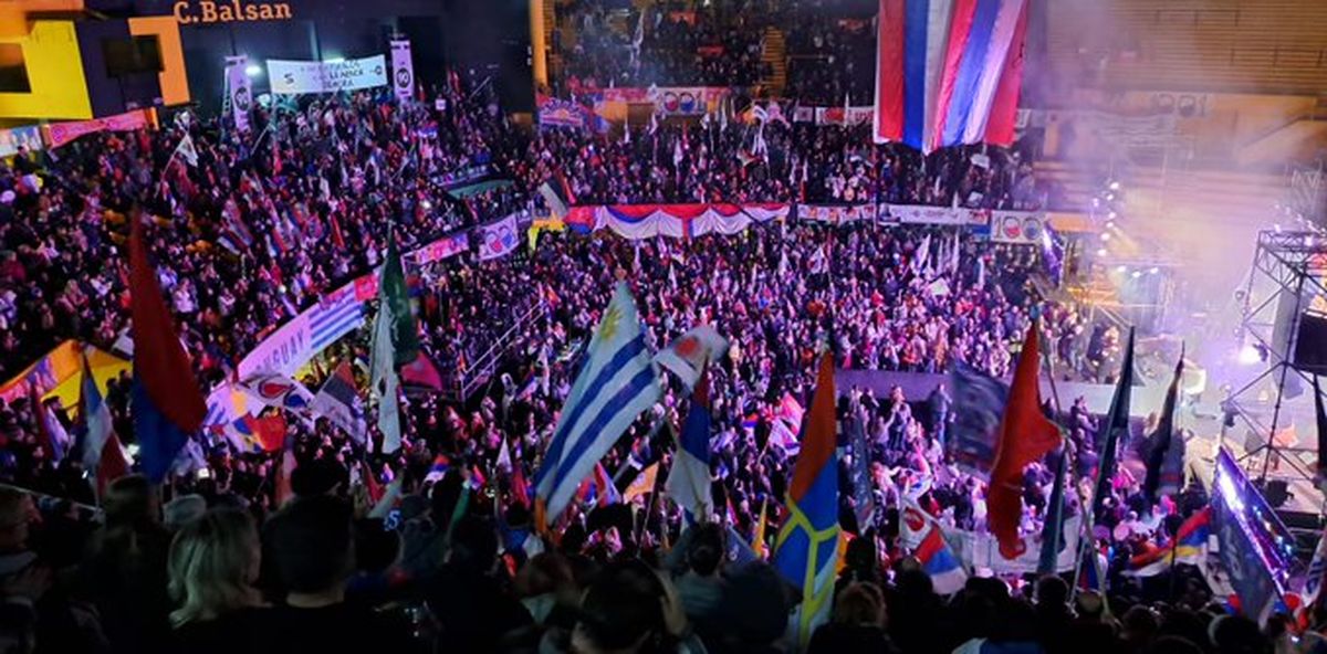 Acto de campaña del Frente Amplio.