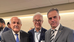 altText(Orsi y el embajador de Palestina en la ONU hablaron sobre la posibilidad de dos Estados)}