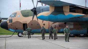 Uno de los dos Hércules C-130 H de la FAU.