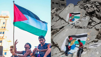 Lamine Yamal alzó la bandera de Palestina y lo homenajearon en los escombros