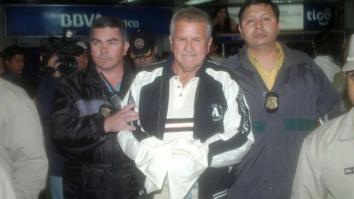 Juan Domingo Viveros Cartes cuando fue extraditado a Paraguay.