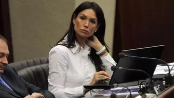 Nicole Minetti el día del indulto, en Italia. 11 de abril del 2026.