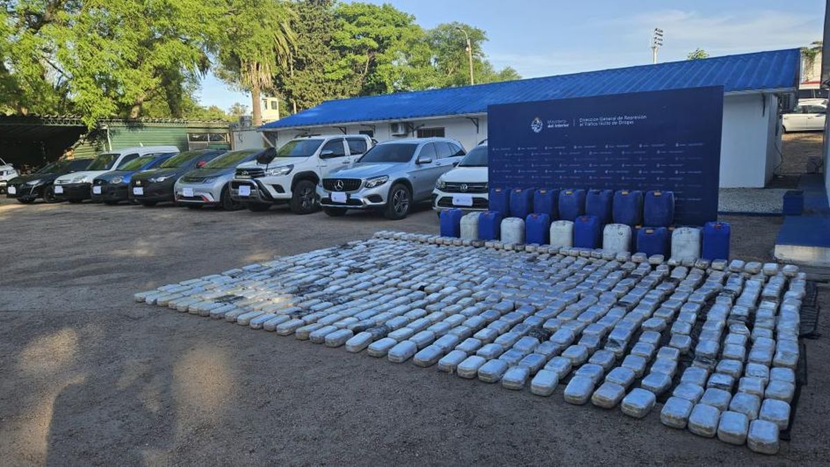 Cargamento récord de pasta base incautado en San Luis.