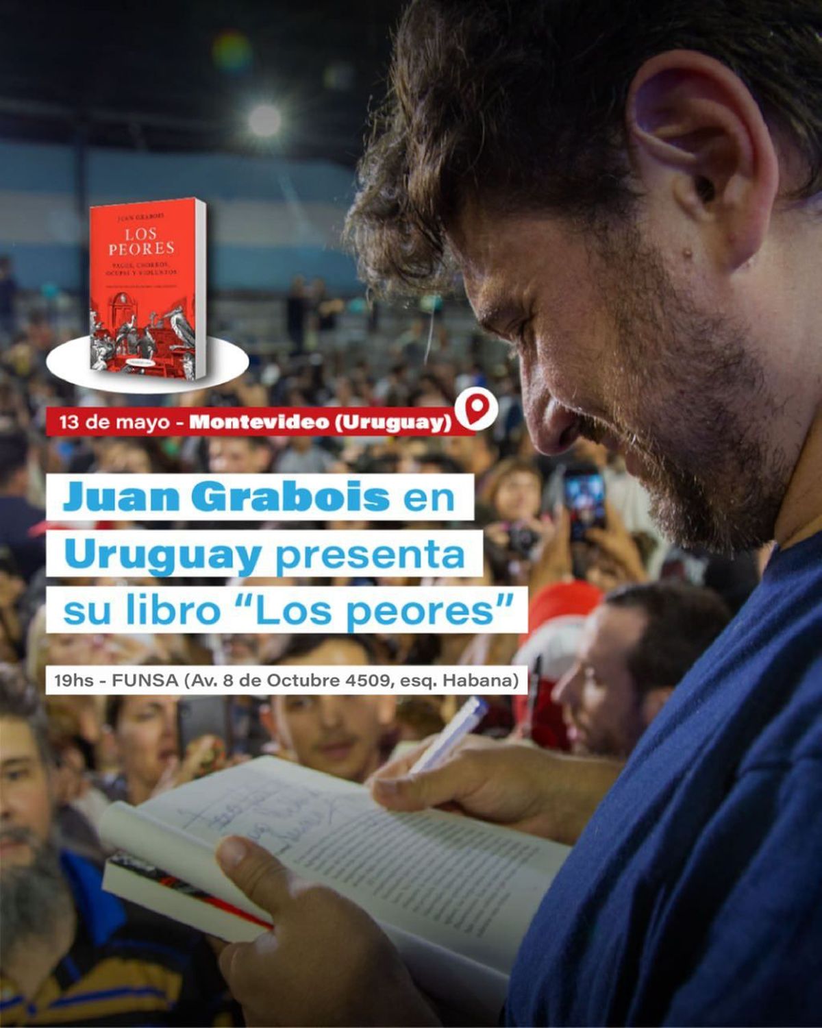 Juan Grabois Presenta Su Libro: Los Peores, En Montevideo