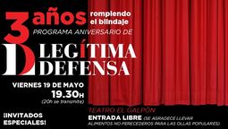 altText(Legítima Defensa festeja su tercer aniversario en El Galpón)}