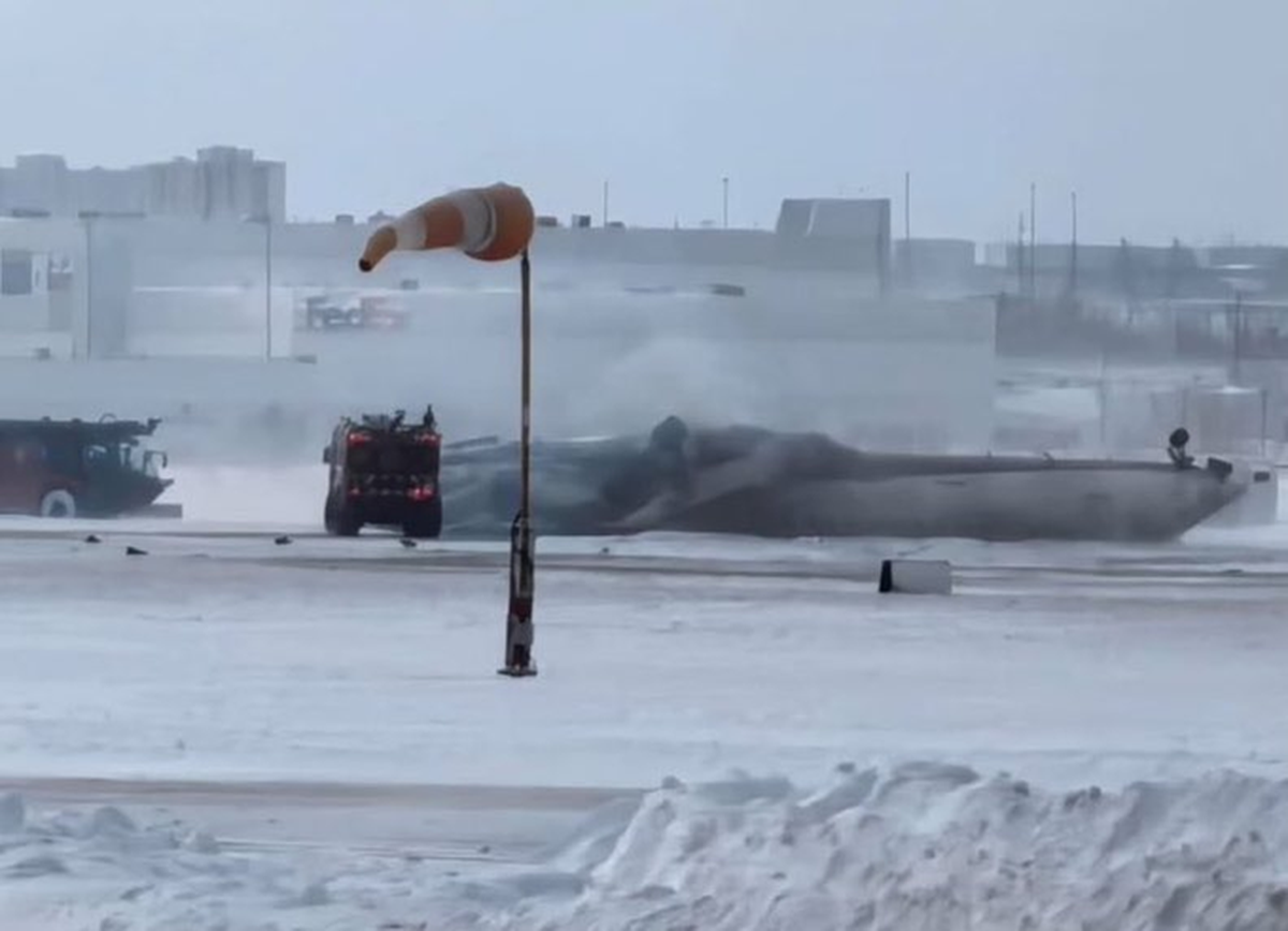 Avión accidentado en Toronto.