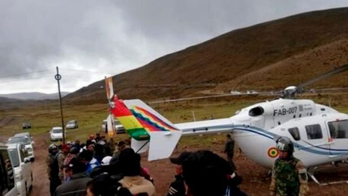 Helicóptero que trasladaba a Evo Morales tuvo que aterrizar de emergencia por falla