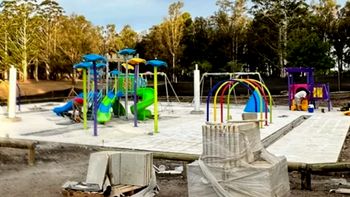 Parque Acuático construido en el Parque de la Hispanidad, Durazno.