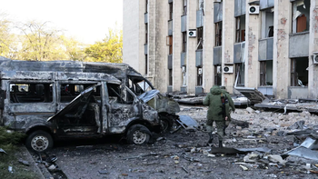 Zonas residenciales de Donetsk fueron atacadas este viernes.