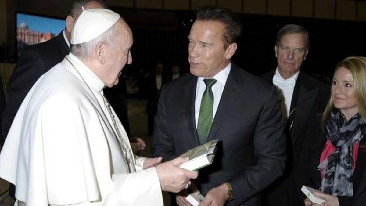 Arnold Schwarzenegger se reunió con el Papa Francisco