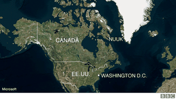 Mapa de Groenlandia.