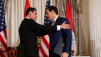 Canciller de Paraguay, Rubén Lezcano y el secretario de Estado de EEUU, Marco Rubio.