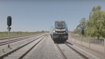 Primer viaje de prueba del tren de Montevideo