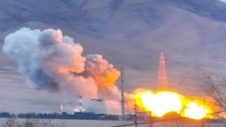 Planta nuclear de Ardakan (Irán) en llamas.