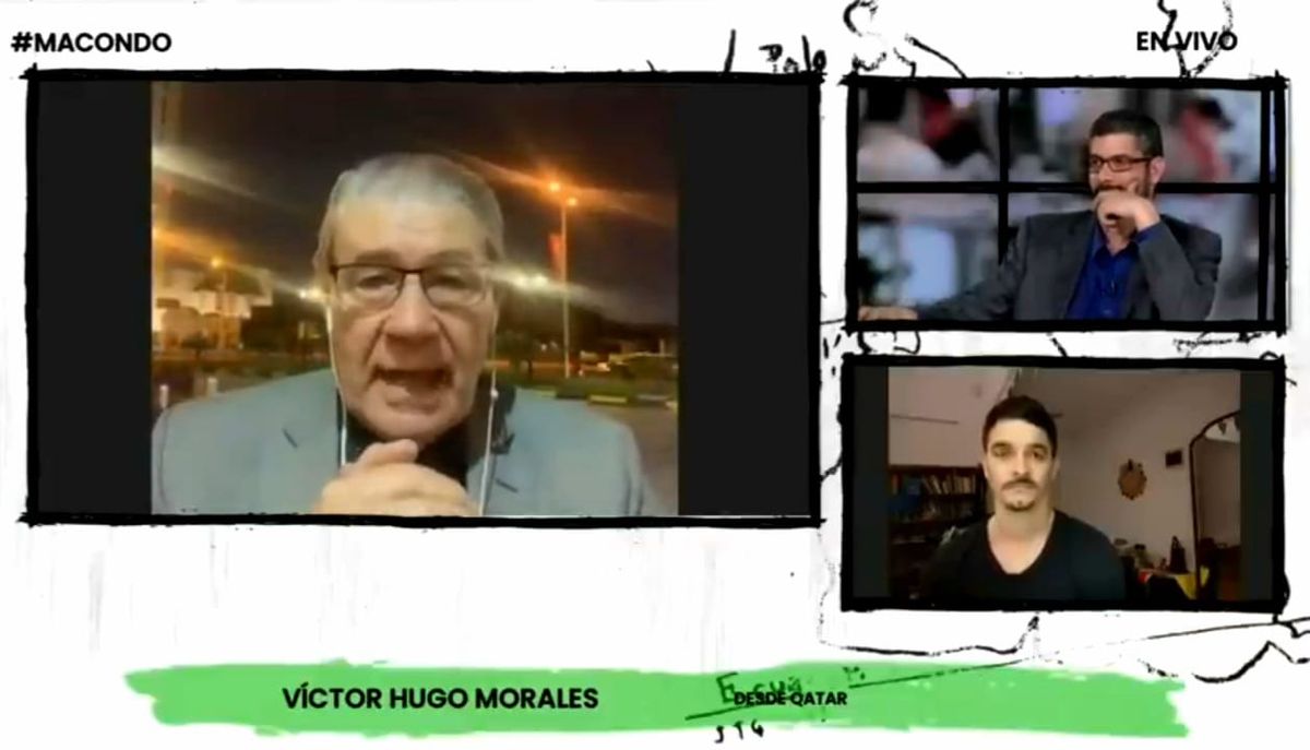 Víctor Hugo Morales habla del Mundial de Qatar en Macondo. 