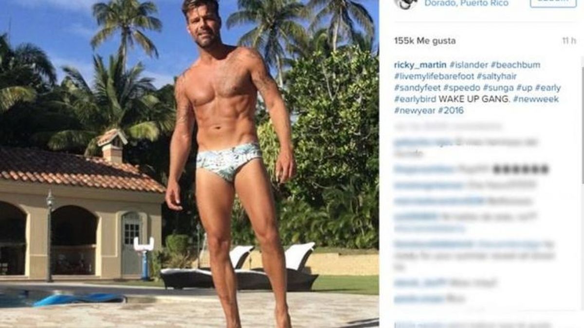 Ricky Martin en sunga y muy hot