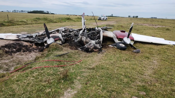 Confuso episodio: hallan aeronave incendiada en Treinta y Tres sin tripulantes a bordo