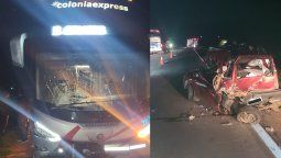 altText(Un ómnibus con 63 pasajeros chocó un auto en San José)}