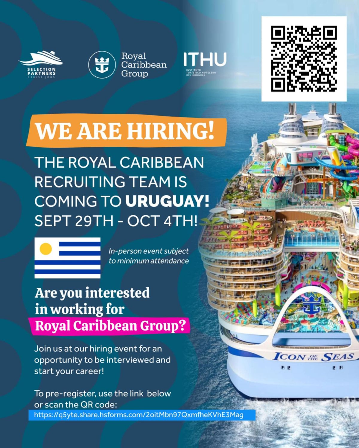 Royal Caribbean lanza convocatoria laboral en Uruguay para trabajar en