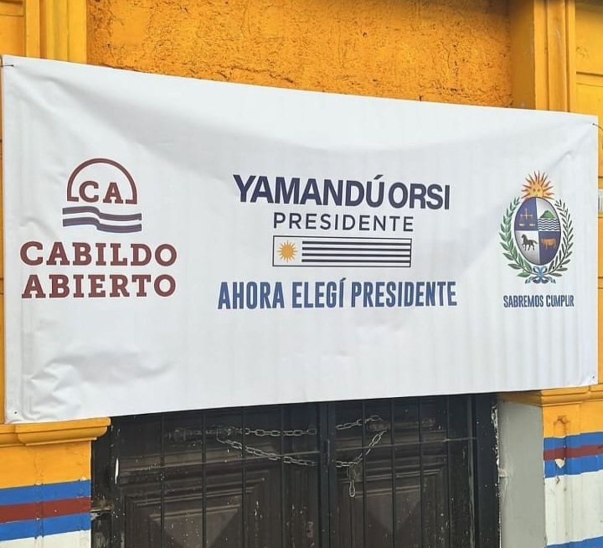 Dirigentes y militantes de Cabildo Abierto expresan su apoyo a Yamandú Orsi.