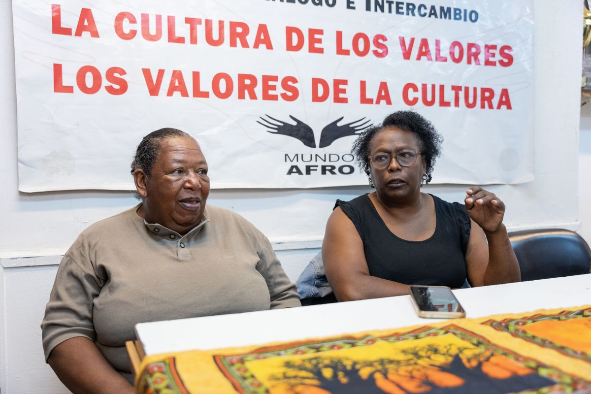 Mirta Beatriz Rodríguez da Silva y Alicia González fundadoras de la cooperativa Ufama Codo a Codo. 