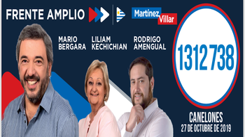 Lista 1312 738 de Canelones apoyará la candidatura de Mario Bergara al Senado