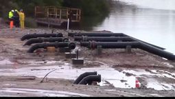 altText(Retiraron bombas para trasvase de agua hacia el Santa Lucía)}