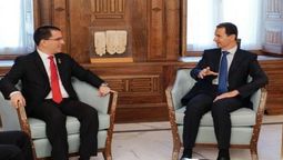 altText(Canciller venezolano Arreaza se reúne con Bashar Al-Assad en Siria)}