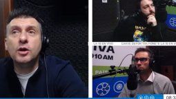 altText(Tenso cruce entre Martin Charquero y el presidente de los árbitros, Yimmy Álvarez)}